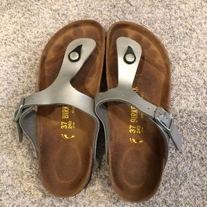SILVER BIRKENSTOCKS